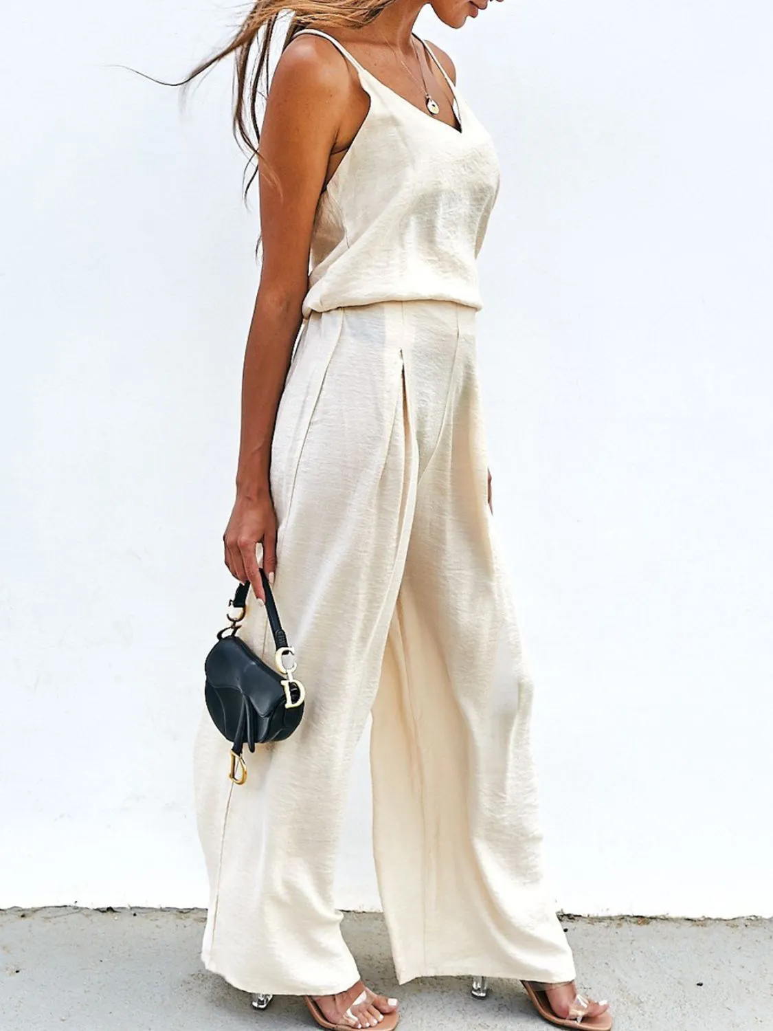 Milla Spaghetti Strap Cami and Wide Leg Pants Set