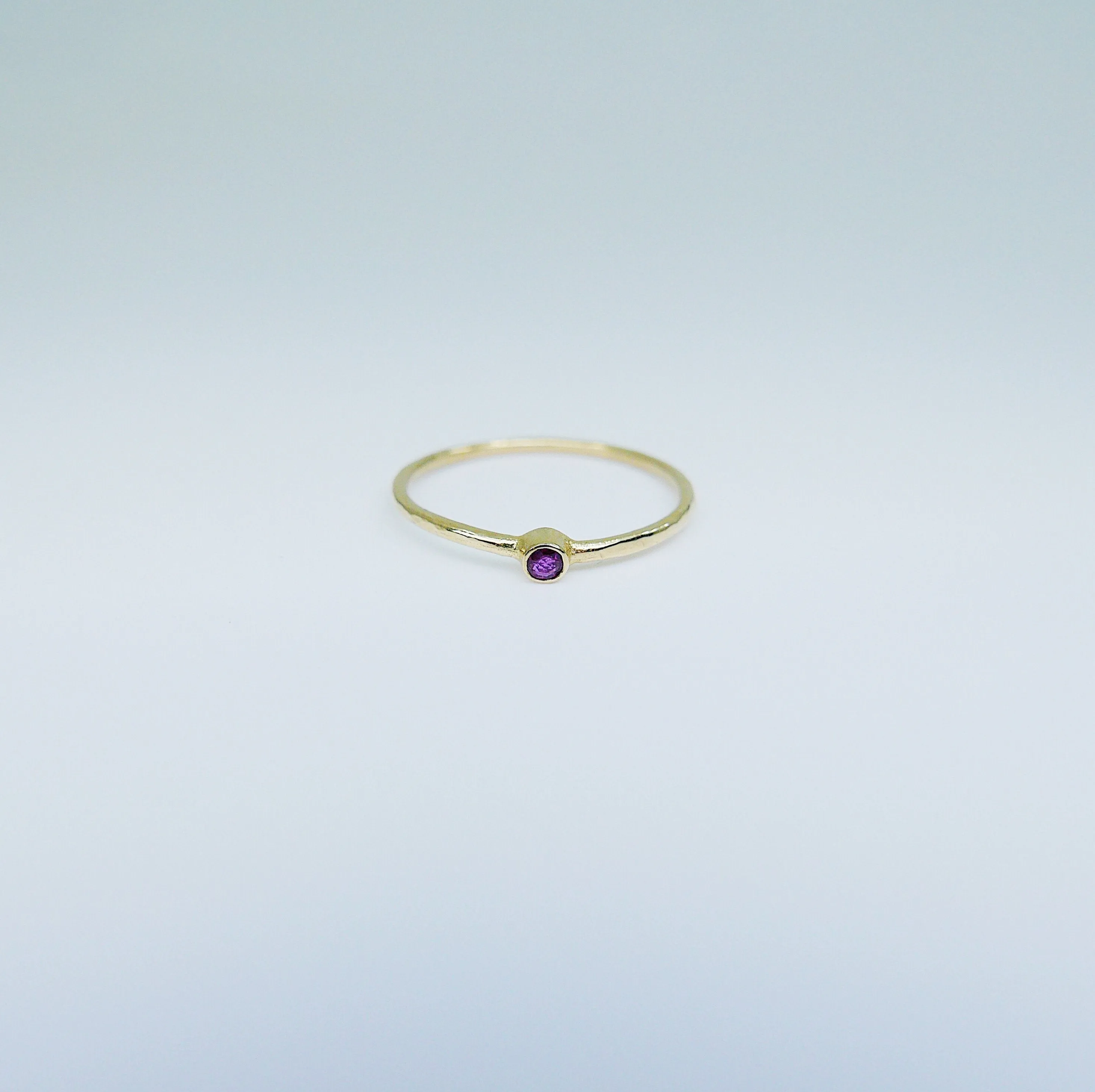 Mini Birthstone Bezel Ring
