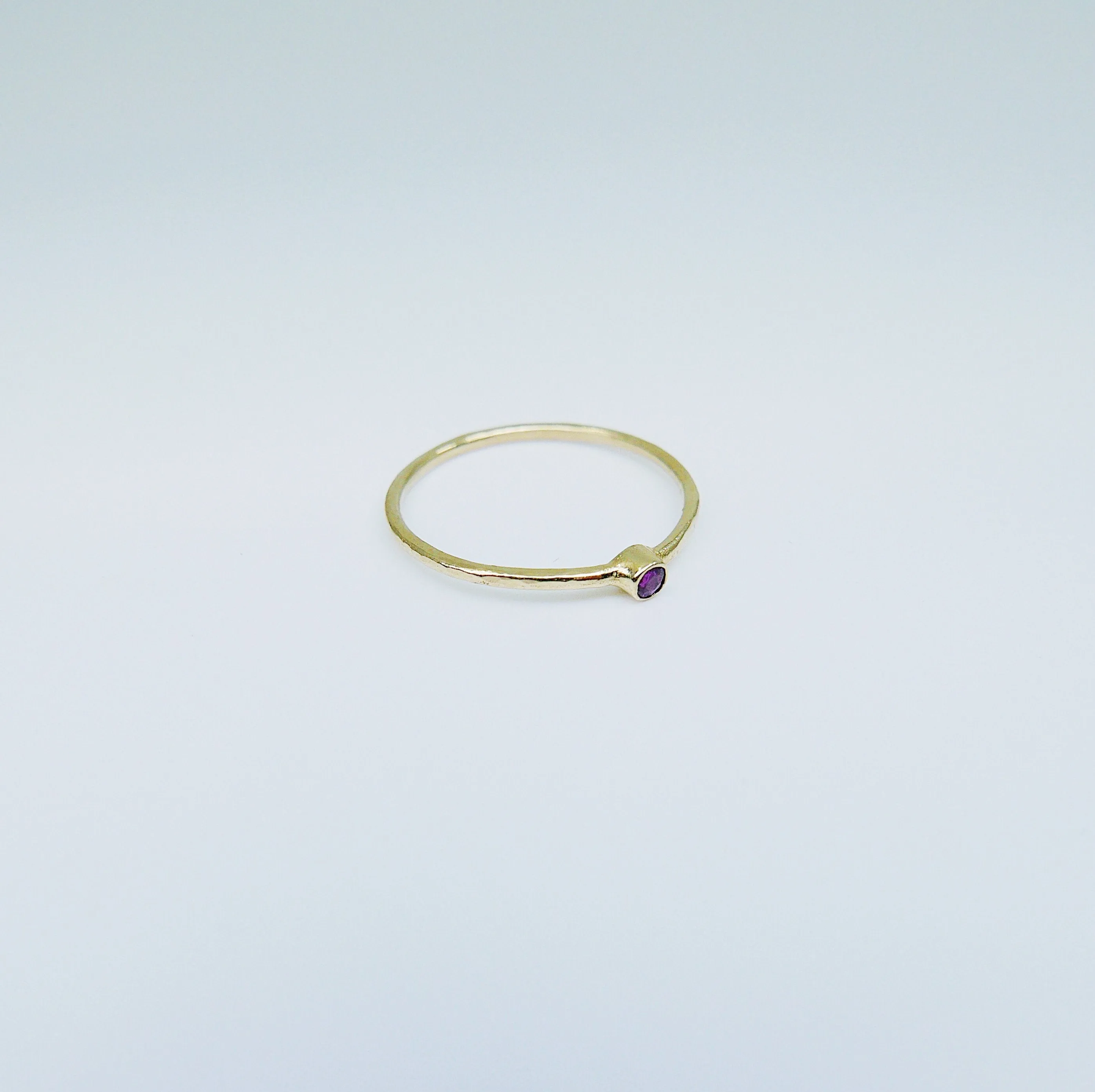Mini Birthstone Bezel Ring