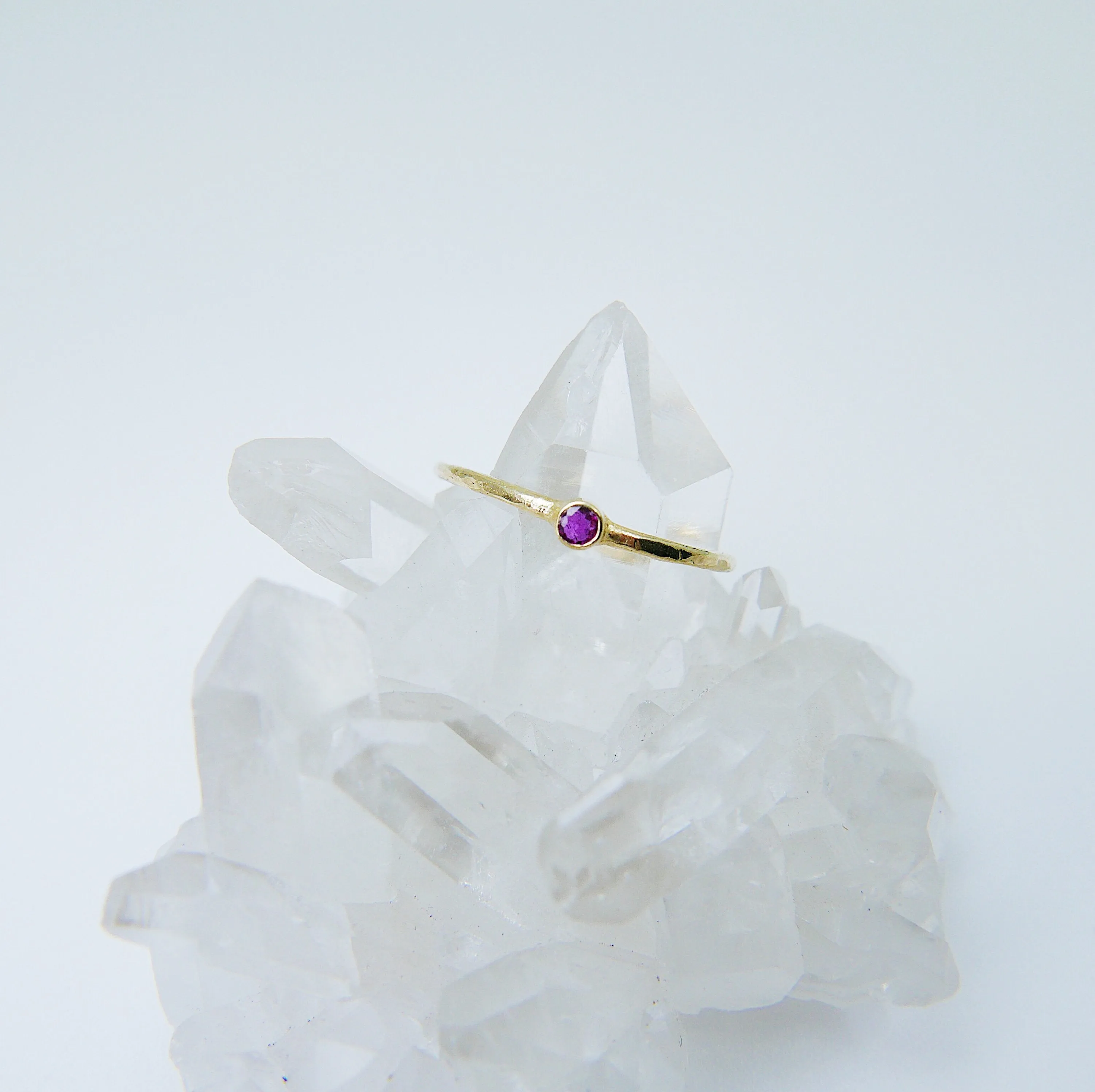 Mini Birthstone Bezel Ring