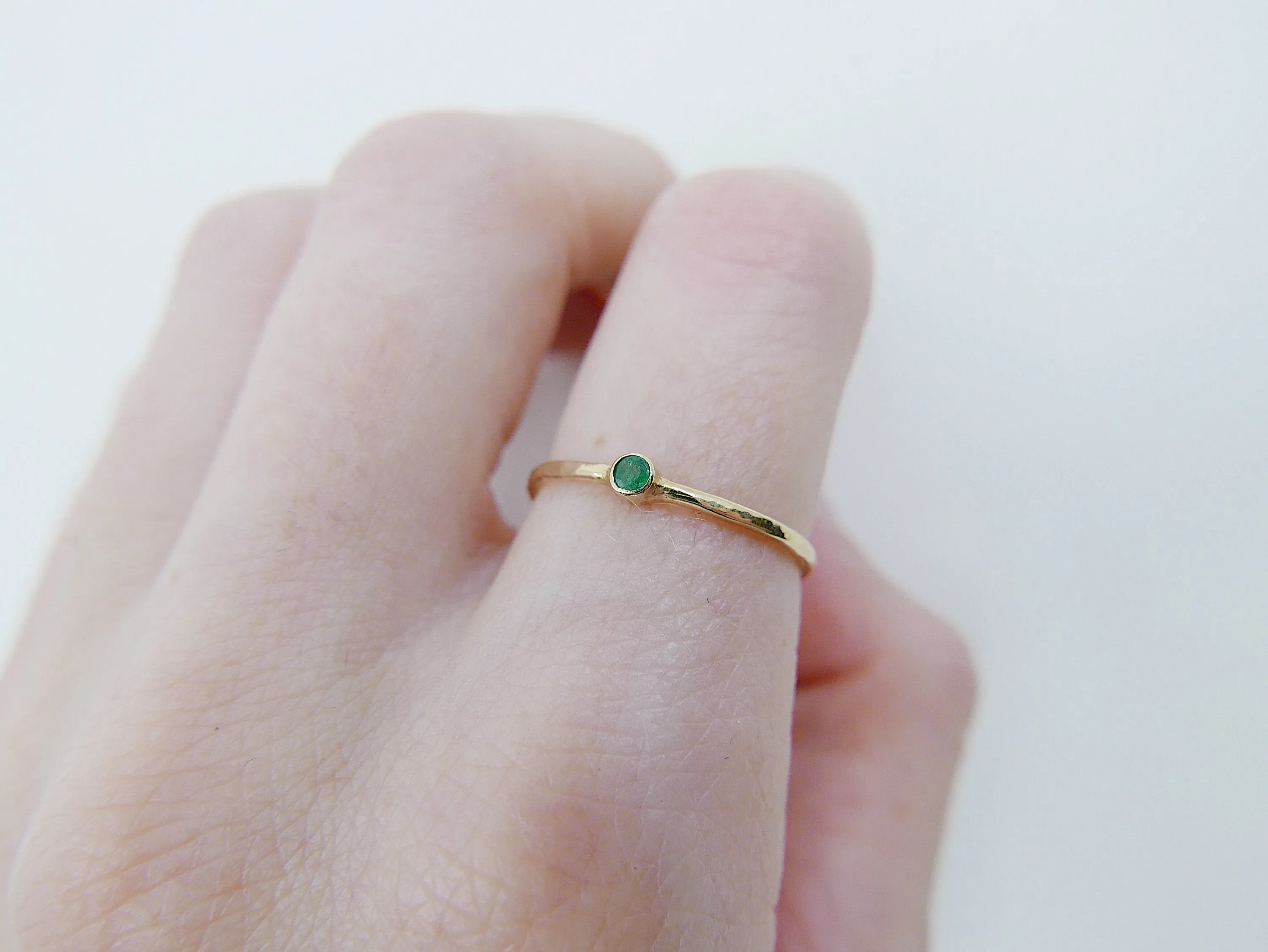 Mini Birthstone Bezel Ring
