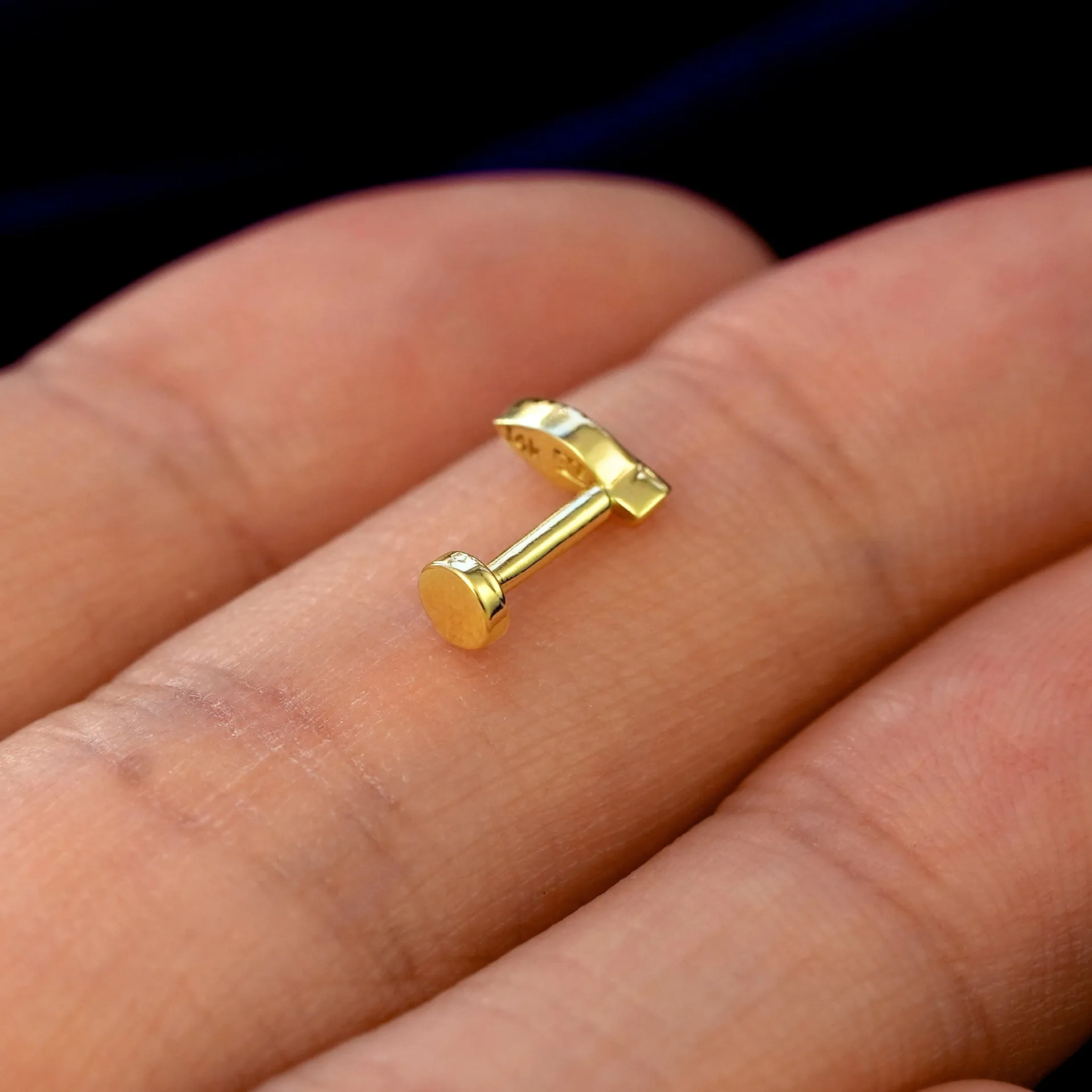 Mini Leaf Flatback Piercing