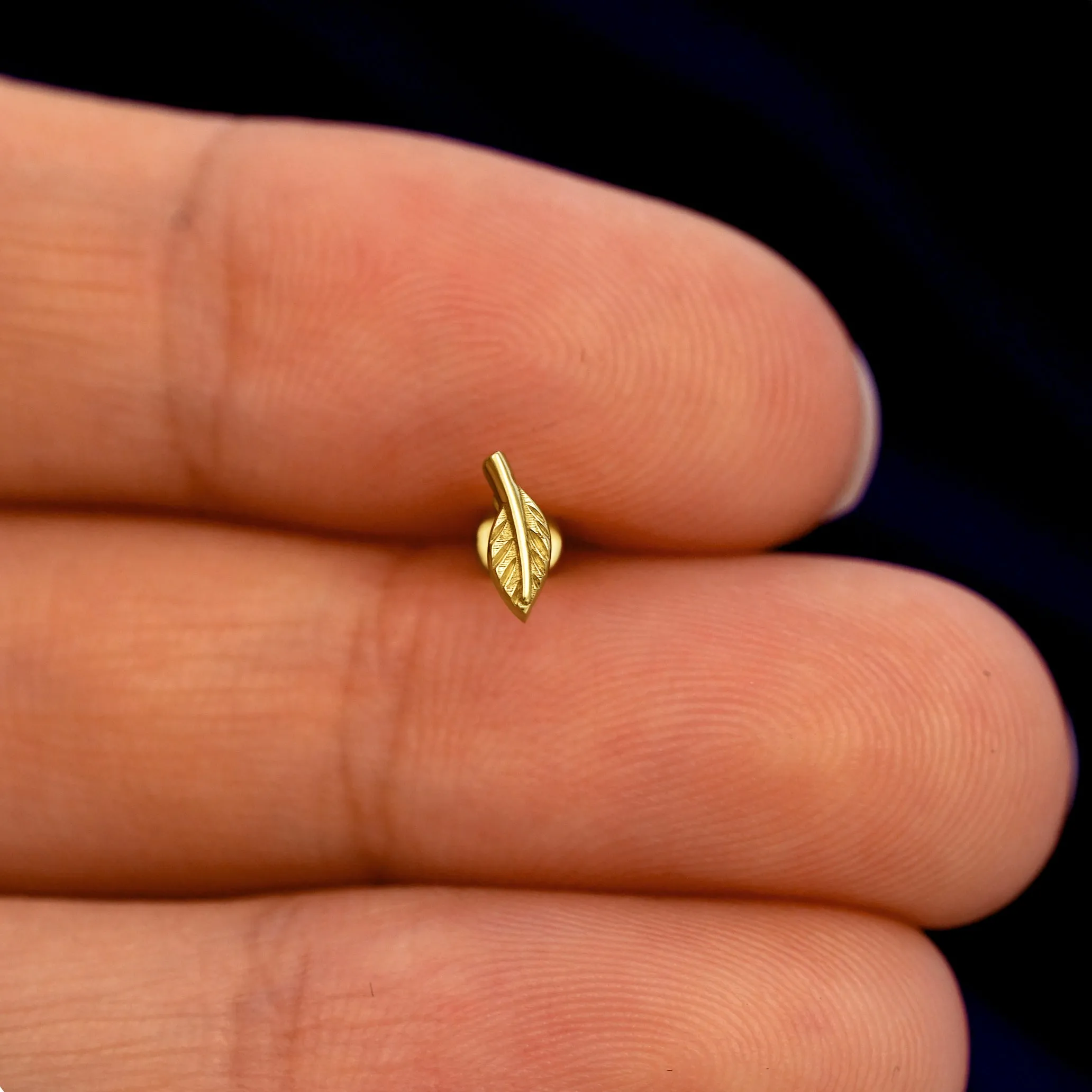 Mini Leaf Flatback Piercing