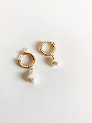 MINI PEARL HOOPS
