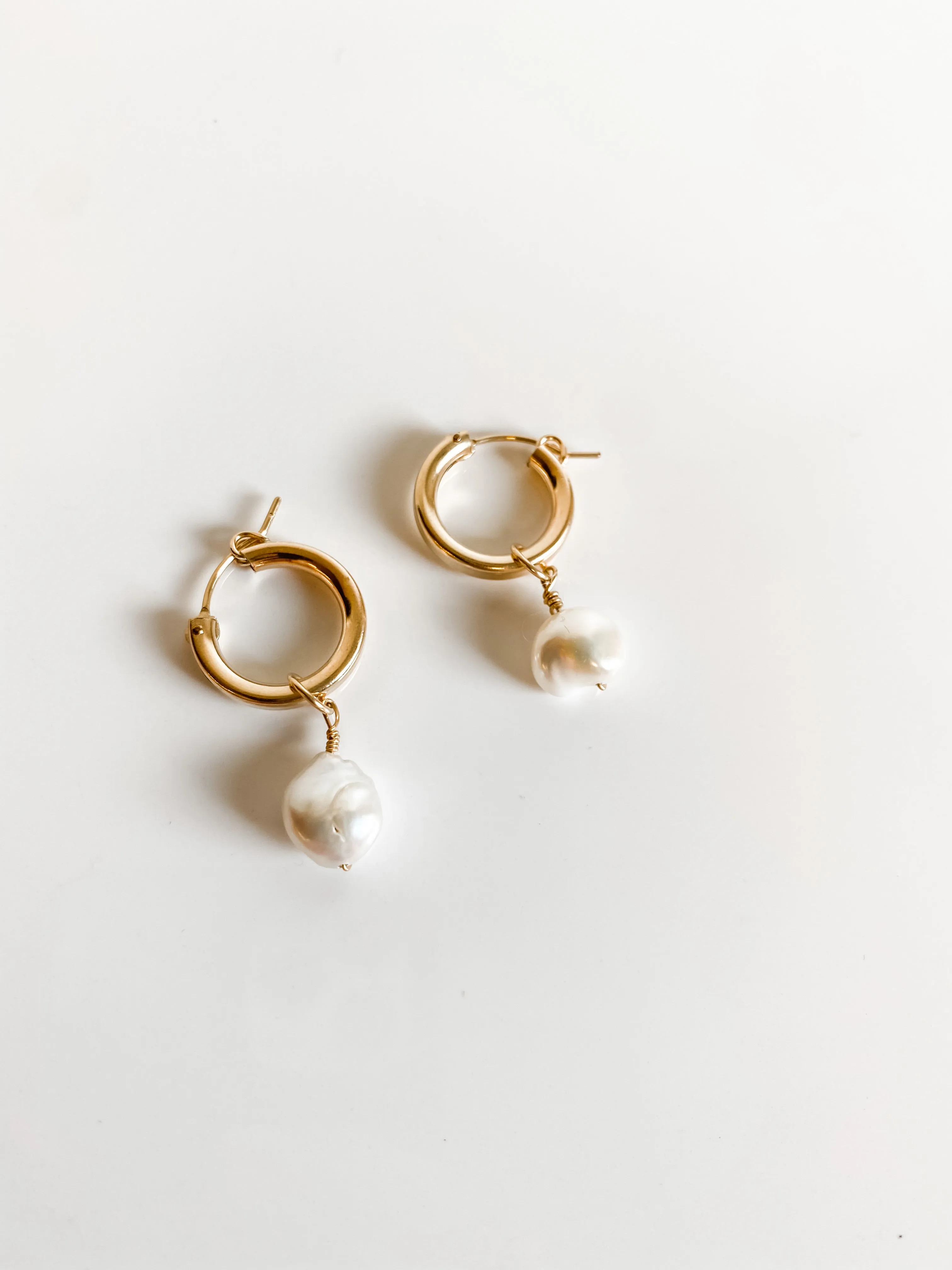 MINI PEARL HOOPS