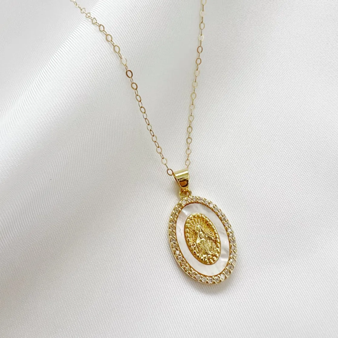 Miraculous Mary Gold Necklce