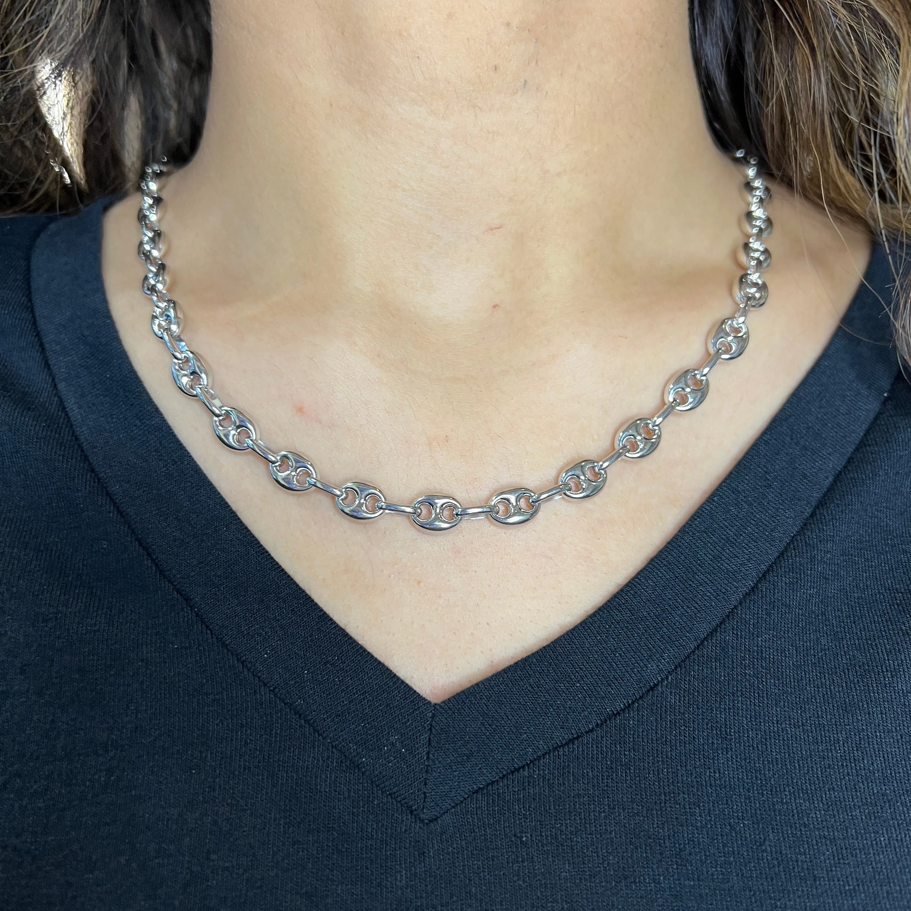 Miss Mimi Sterling Silver/18K Yellow Gold Vermeil Coffee Bean Necklace
