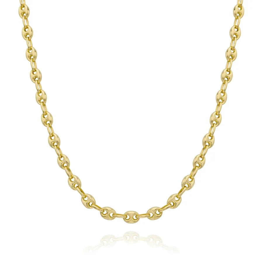 Miss Mimi Sterling Silver/18K Yellow Gold Vermeil Coffee Bean Necklace