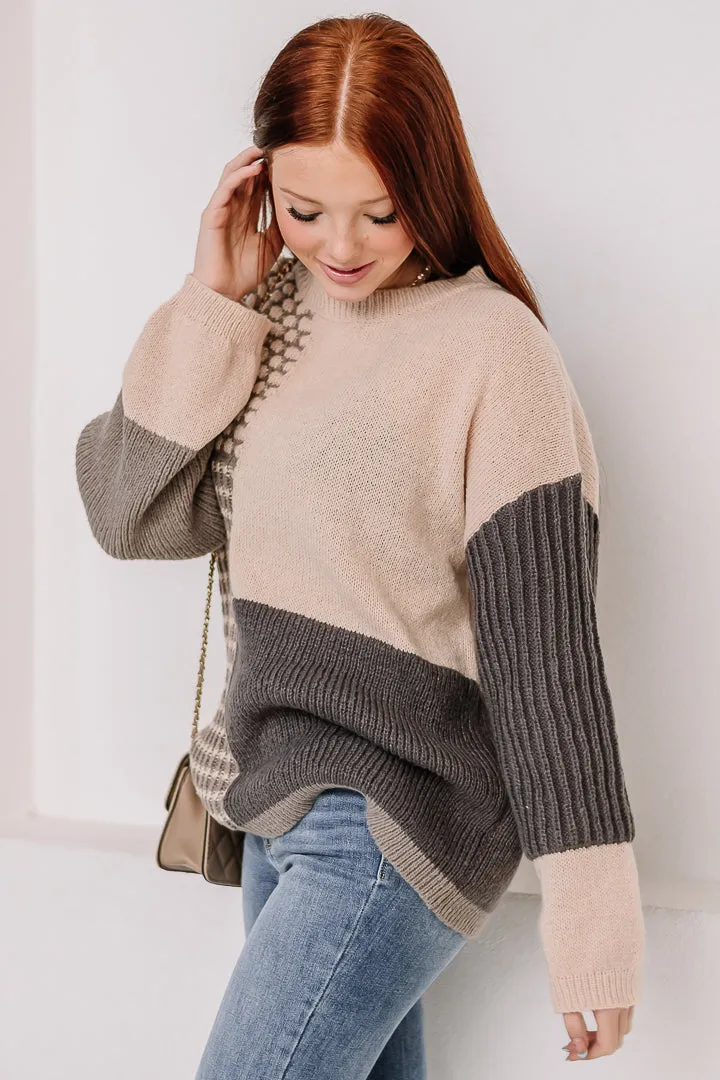 Mixed Signals Color Block Sweater