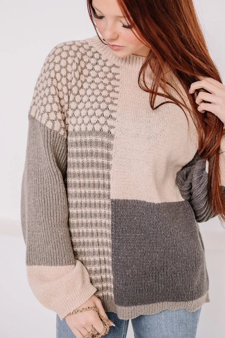 Mixed Signals Color Block Sweater