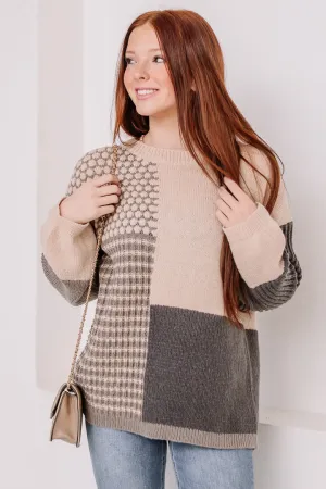 Mixed Signals Color Block Sweater