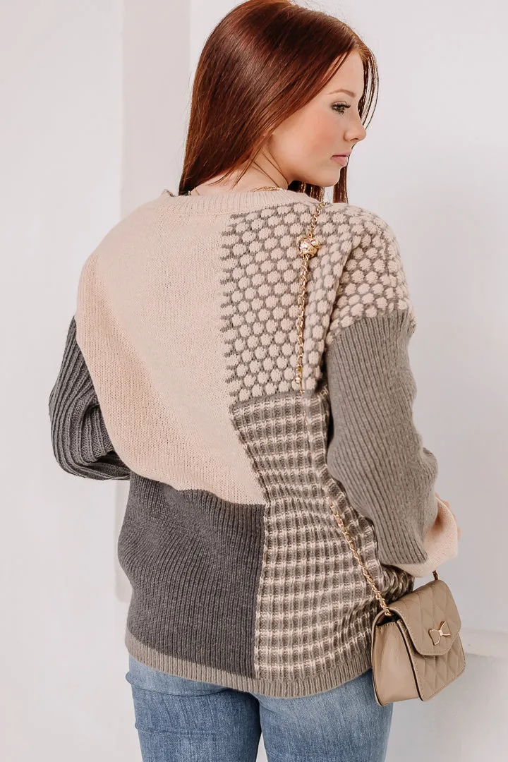 Mixed Signals Color Block Sweater