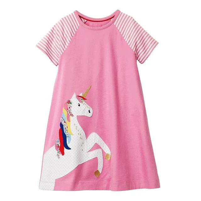MOF Kids girls animal print summer dress