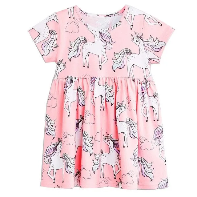 MOF Kids girls animal print summer dress