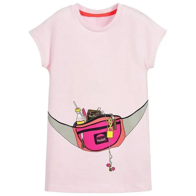 MOF Kids girls animal print summer dress