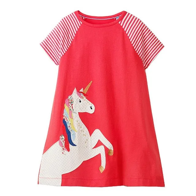 MOF Kids girls animal print summer dress