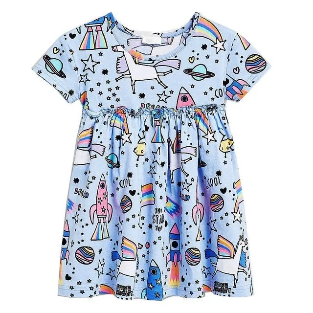 MOF Kids girls animal print summer dress