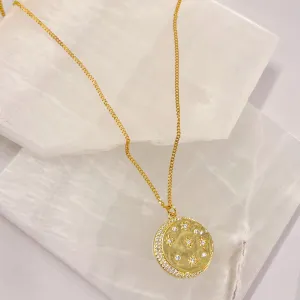 MOON & STARS COIN necklace