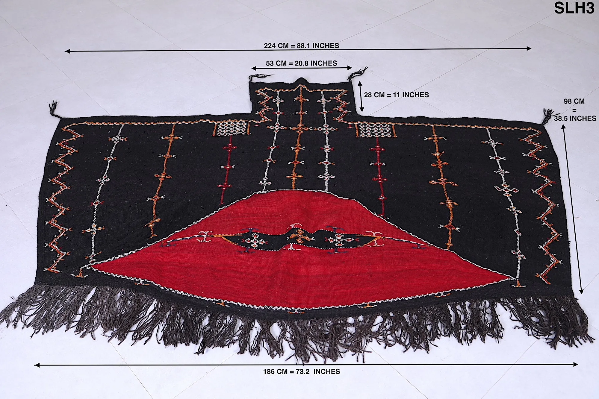 Moroccan Vintage Cape - Handmade Berber Wool Cape