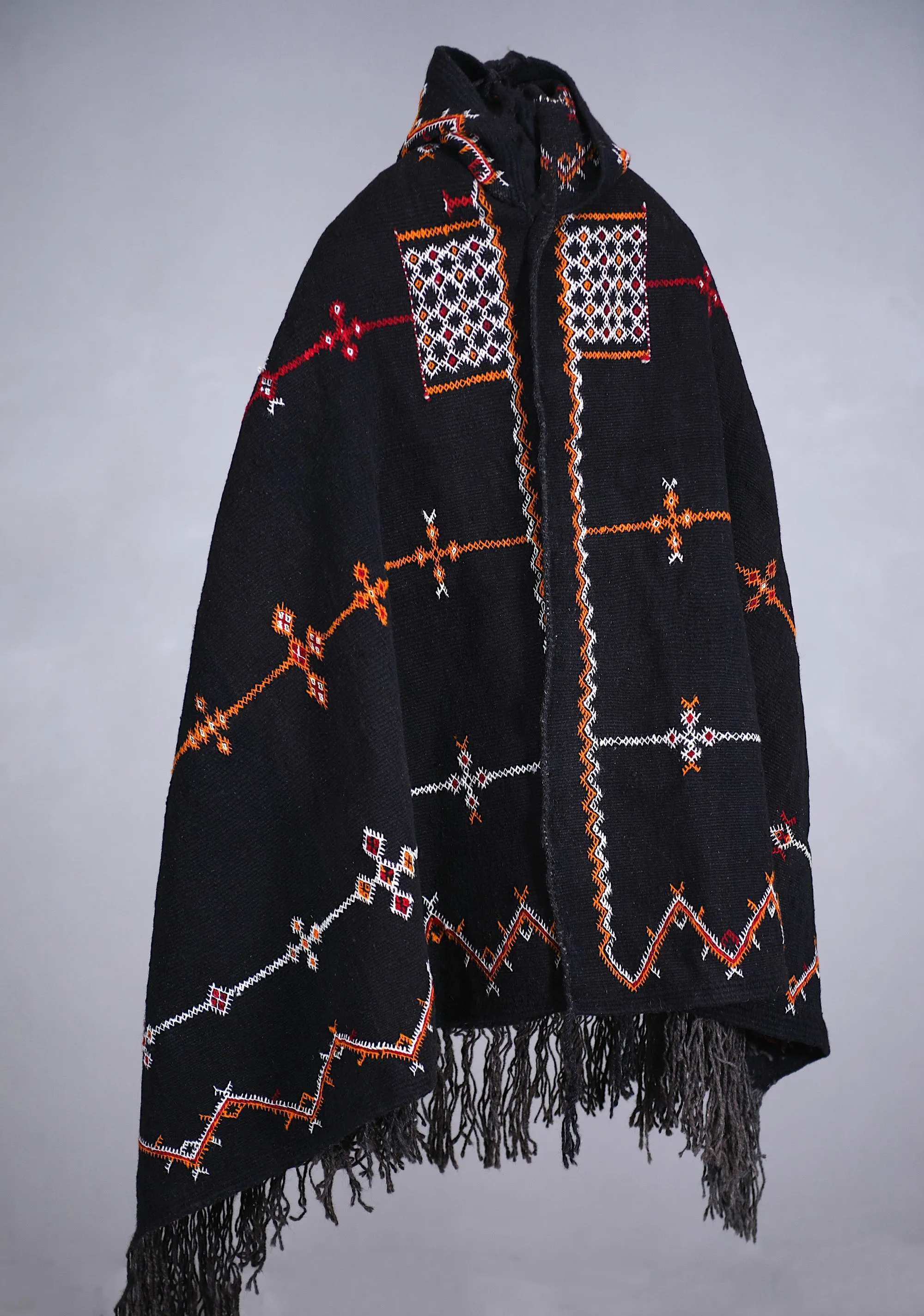 Moroccan Vintage Cape - Handmade Berber Wool Cape