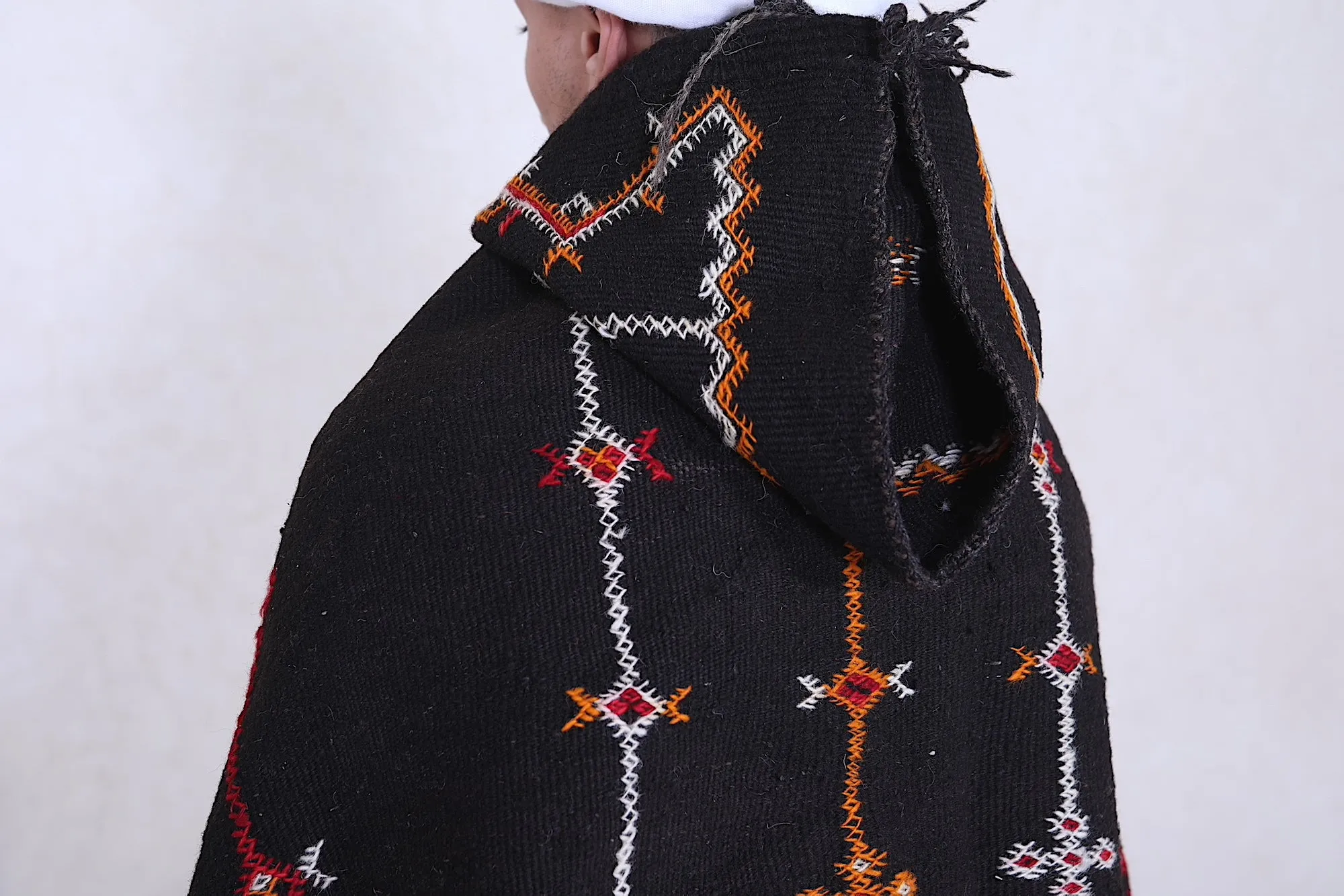 Moroccan Vintage Cape - Handmade Berber Wool Cape