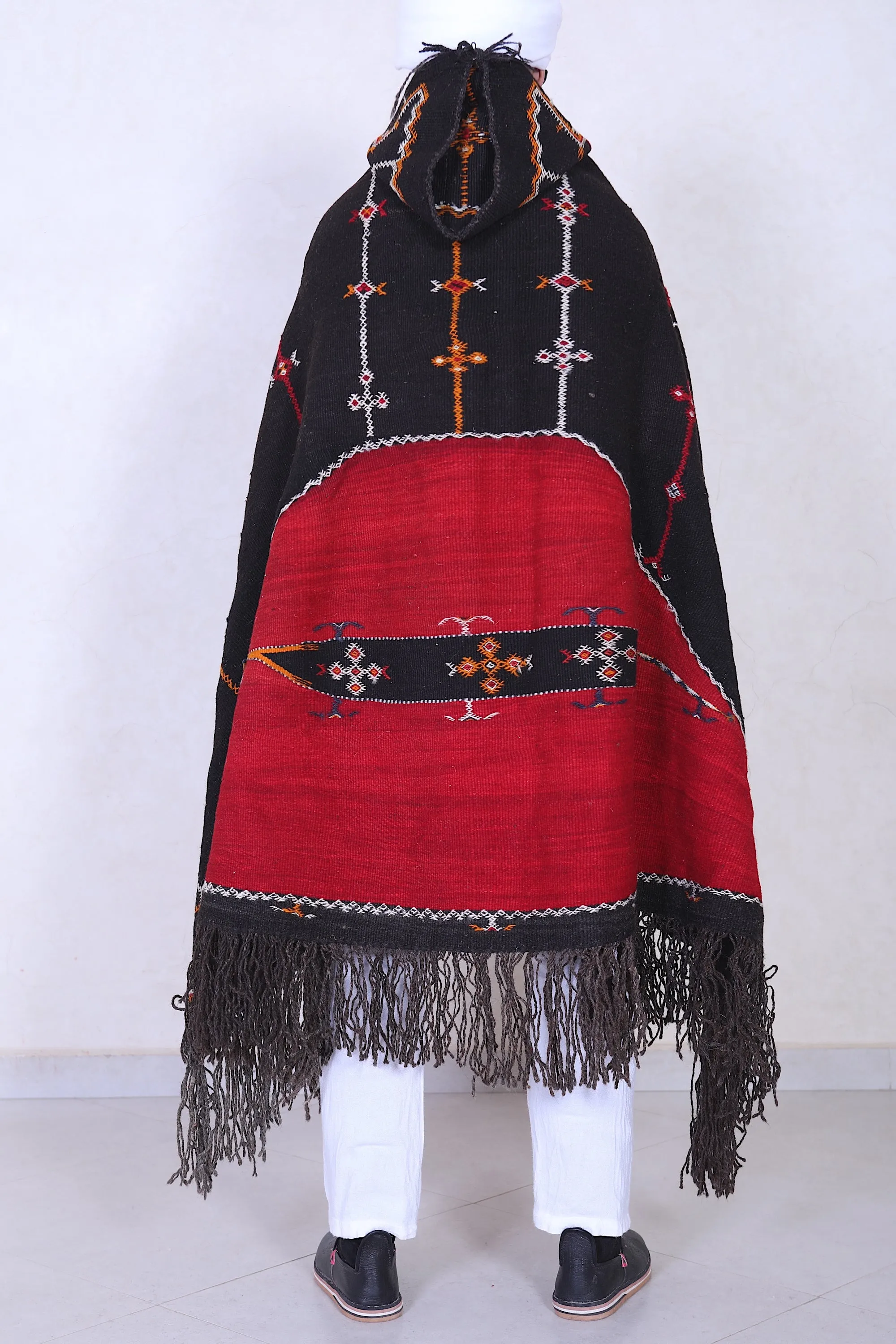 Moroccan Vintage Cape - Handmade Berber Wool Cape