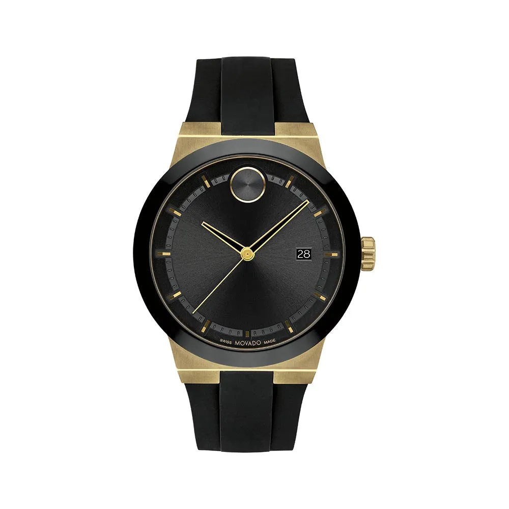 Movado Bold Men's Watch Gold Tone Case Quartz