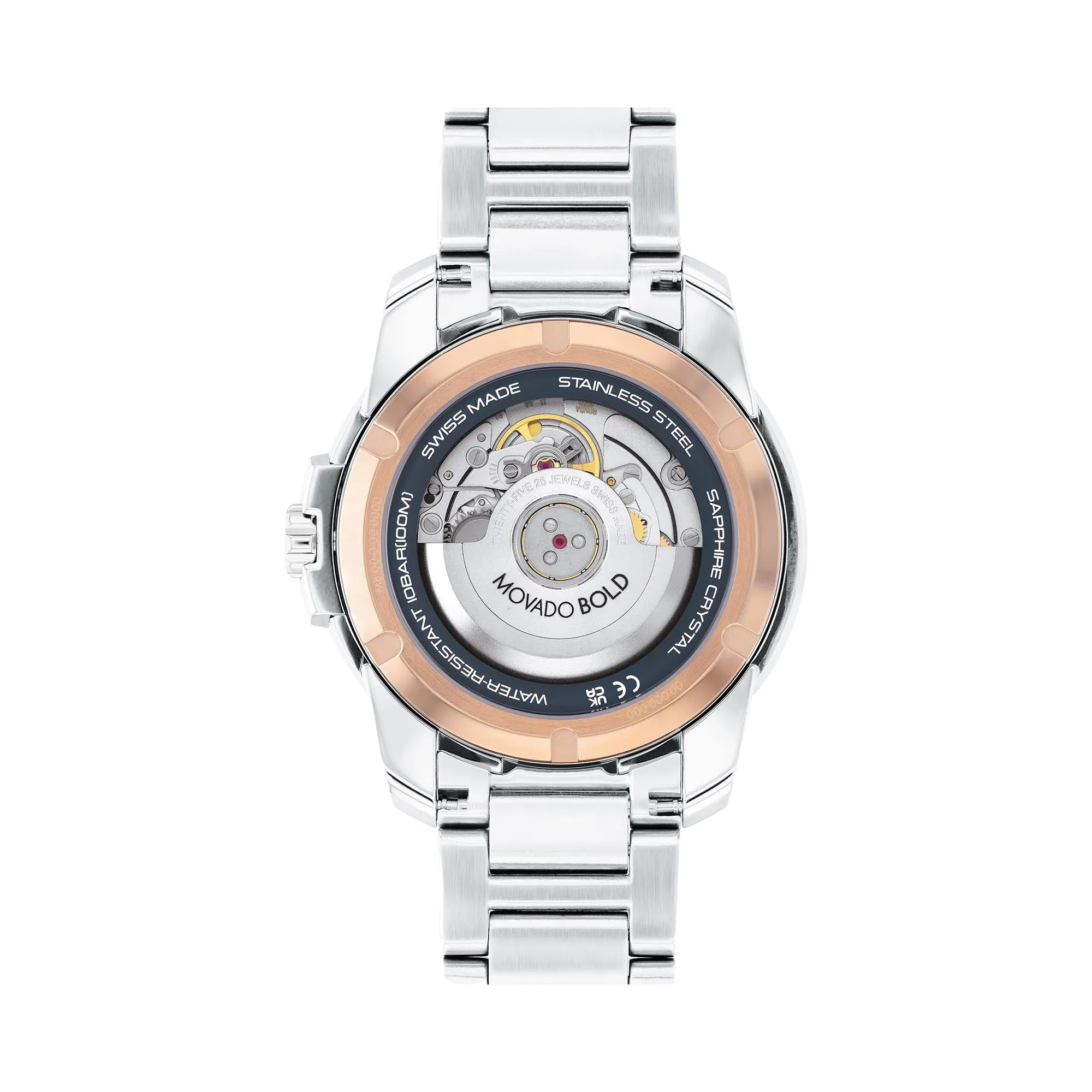 Movado Bold Men's Watch Silver Tone Case Automatic