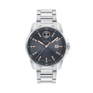 Movado Bold Men's Watch Silver Tone Case Automatic