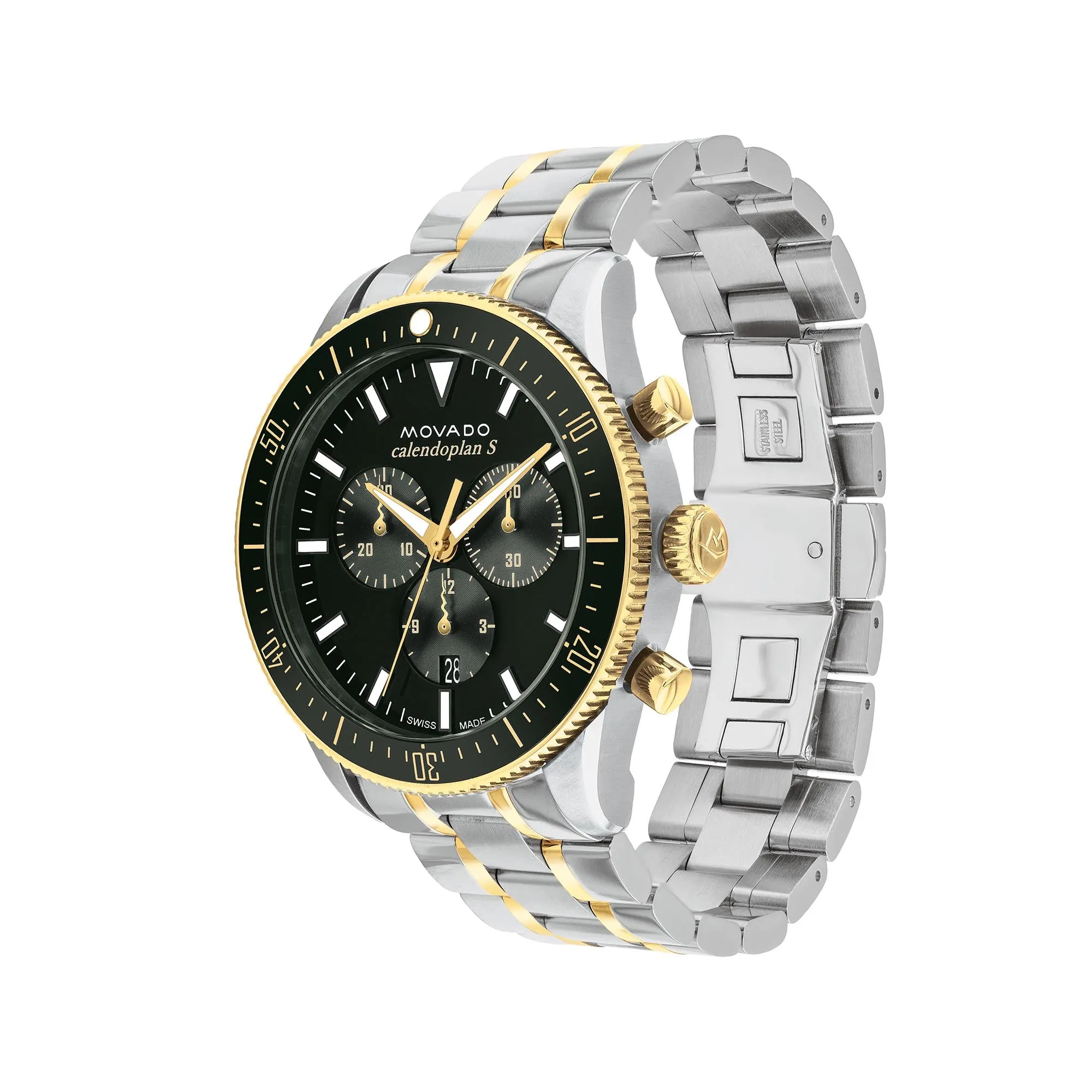 Movado Bold Men's Watch Silver Tone Case Quartz