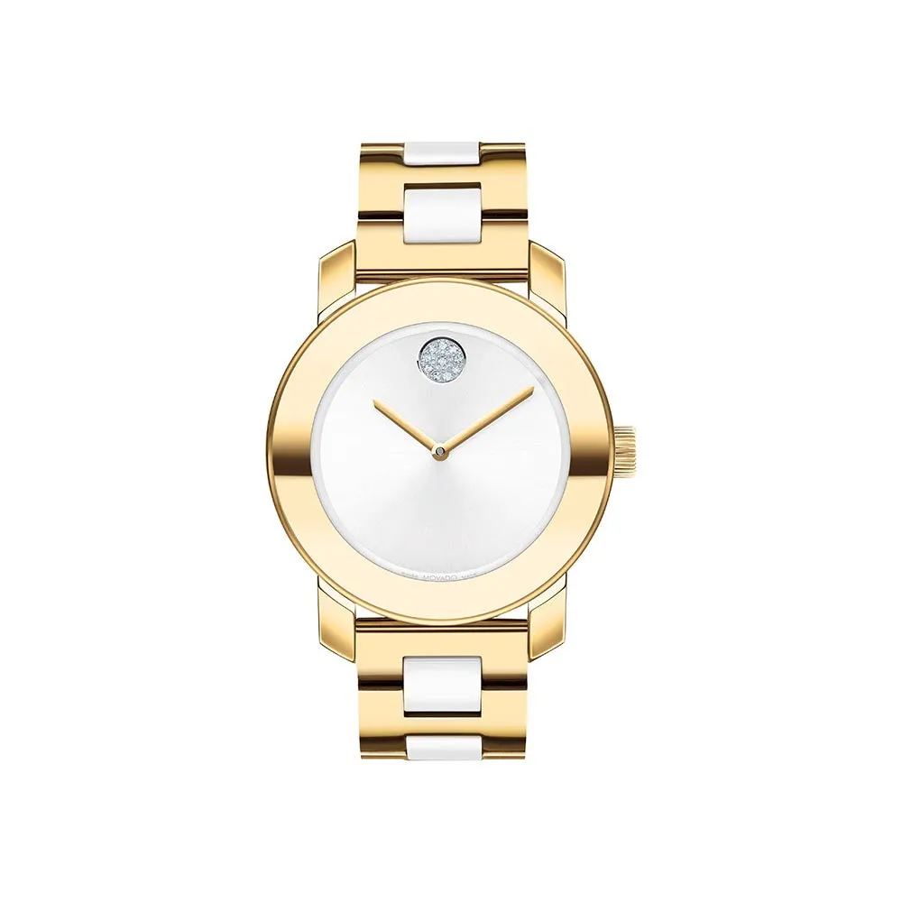 Movado Bold Women's Watch Silver Tone Case Quartz