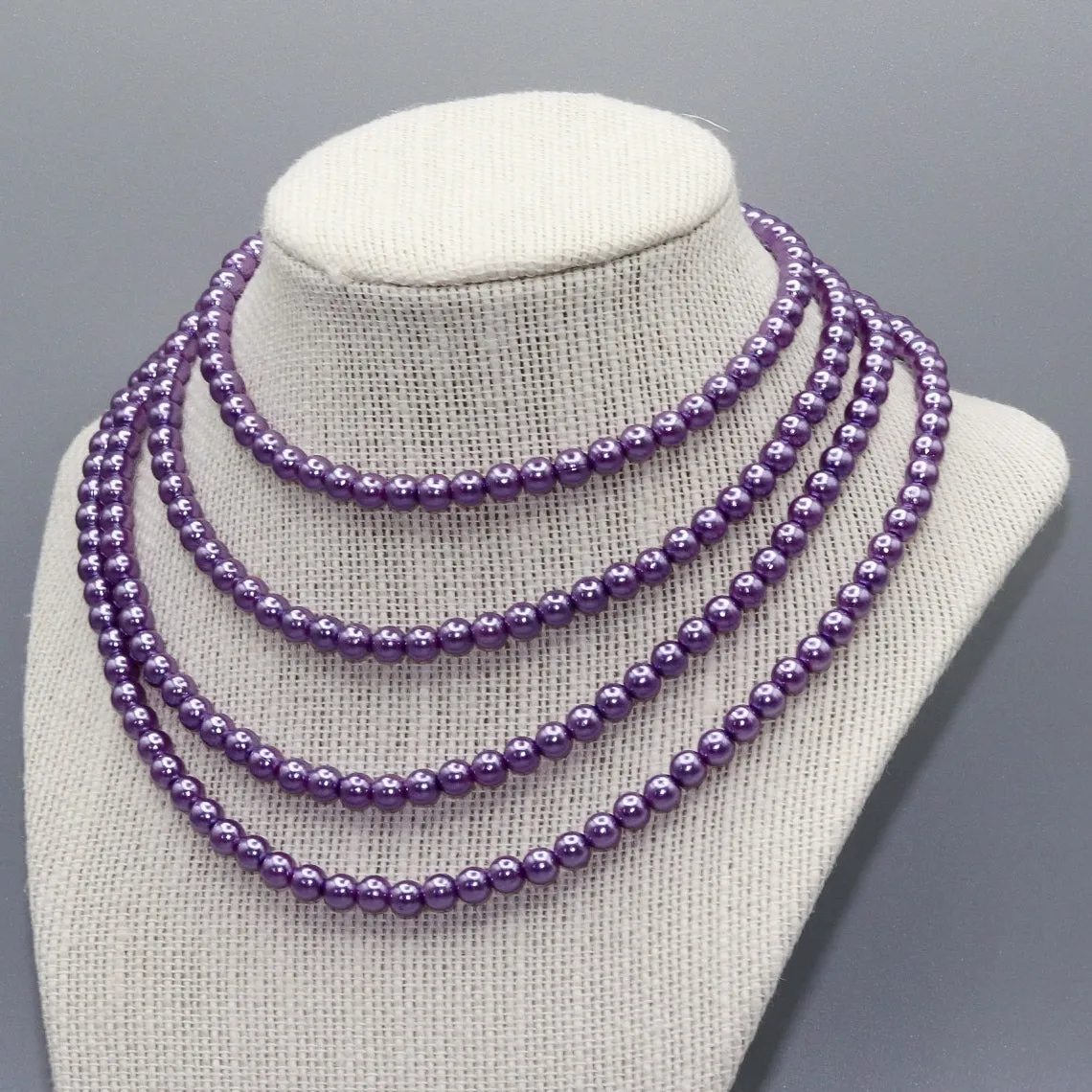 MTO | Necklace | Dainty Faux Pearl | Lavender