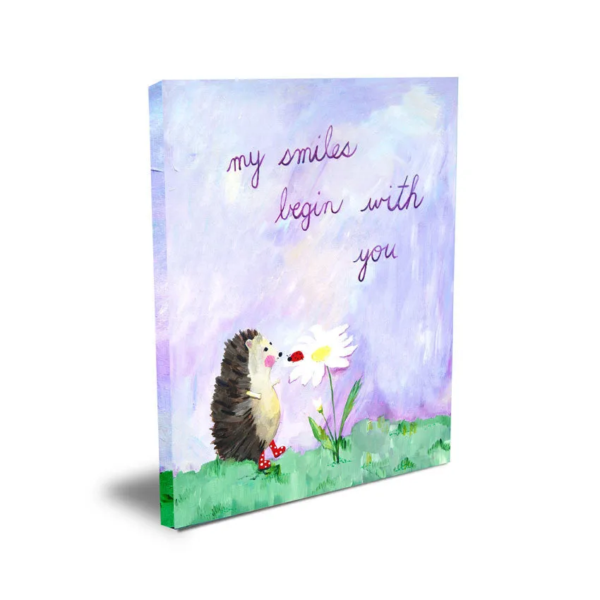 My smiles begin with you - Nursery Quote Art