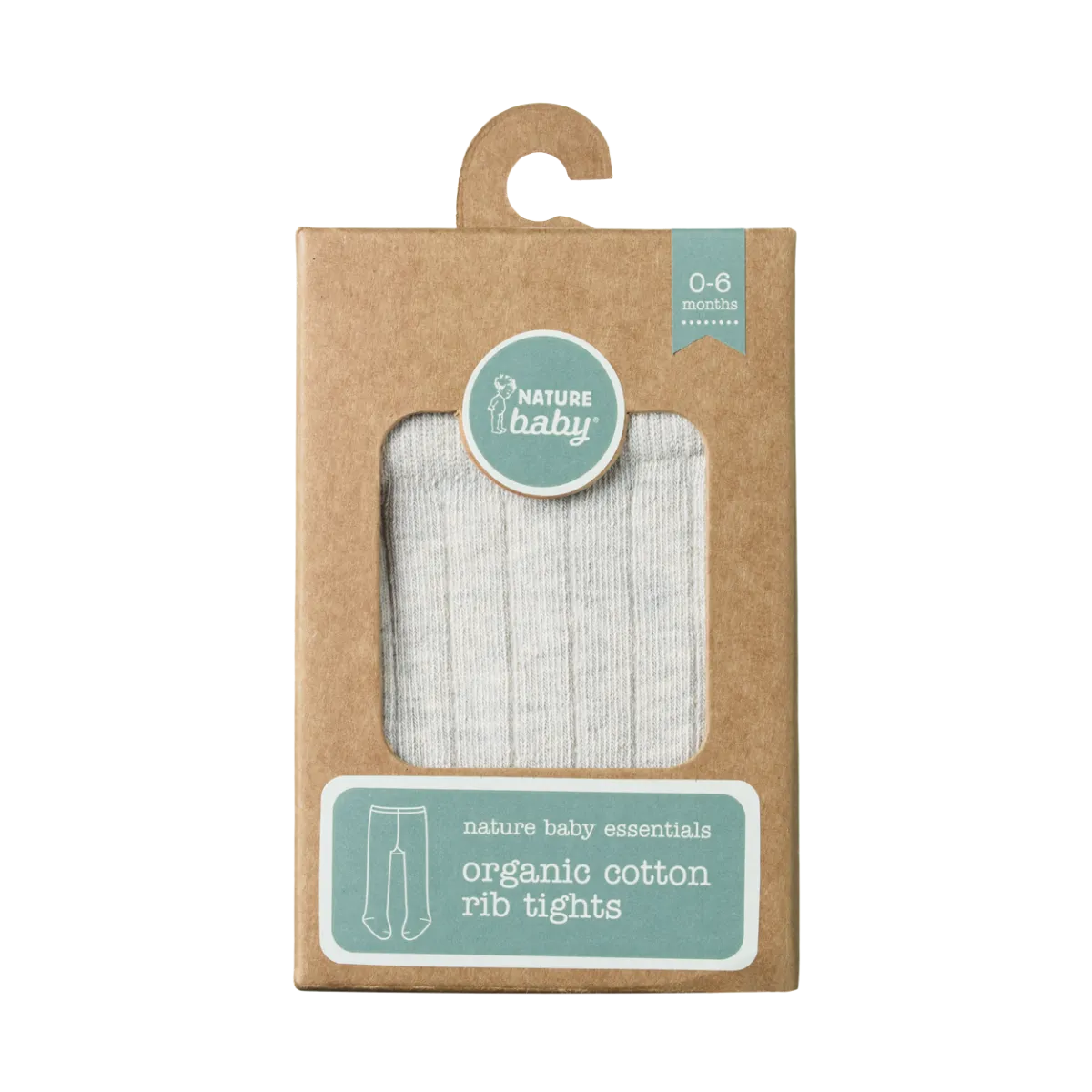 Nature Baby Cotton Tights - Light Grey Marl