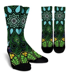 Nature mandala socks