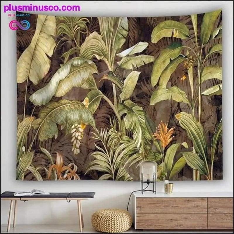 Nature Wall Tapestry Tree Forest Starry Sky Psychedelic