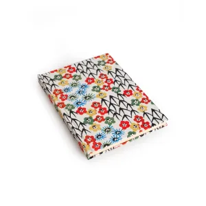 Notebook with Multicolored Japanese Blossom Design