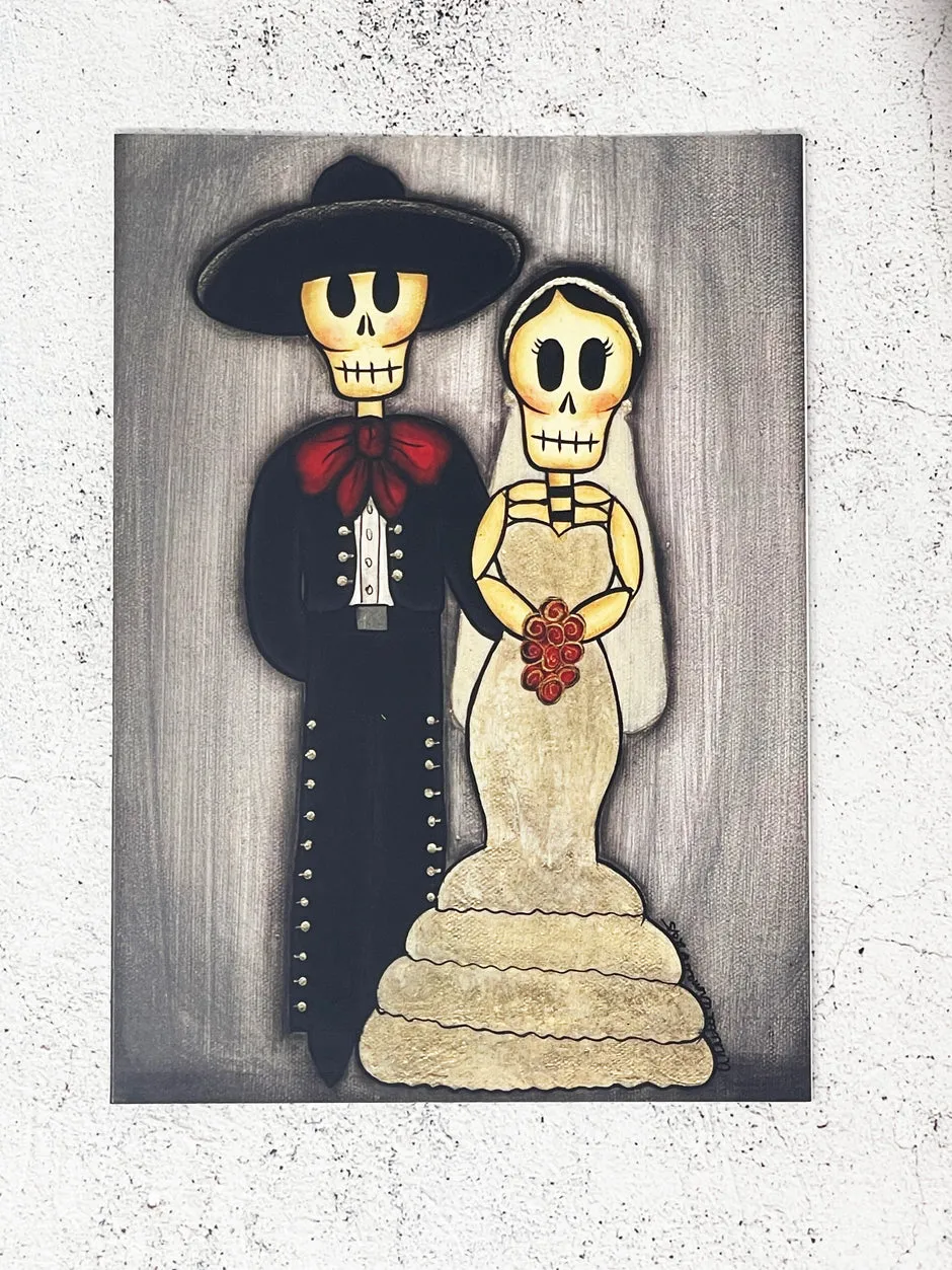 Notecard: Los Novios (Bride & Groom)