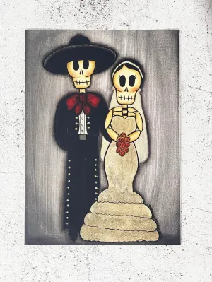Notecard: Los Novios (Bride & Groom)