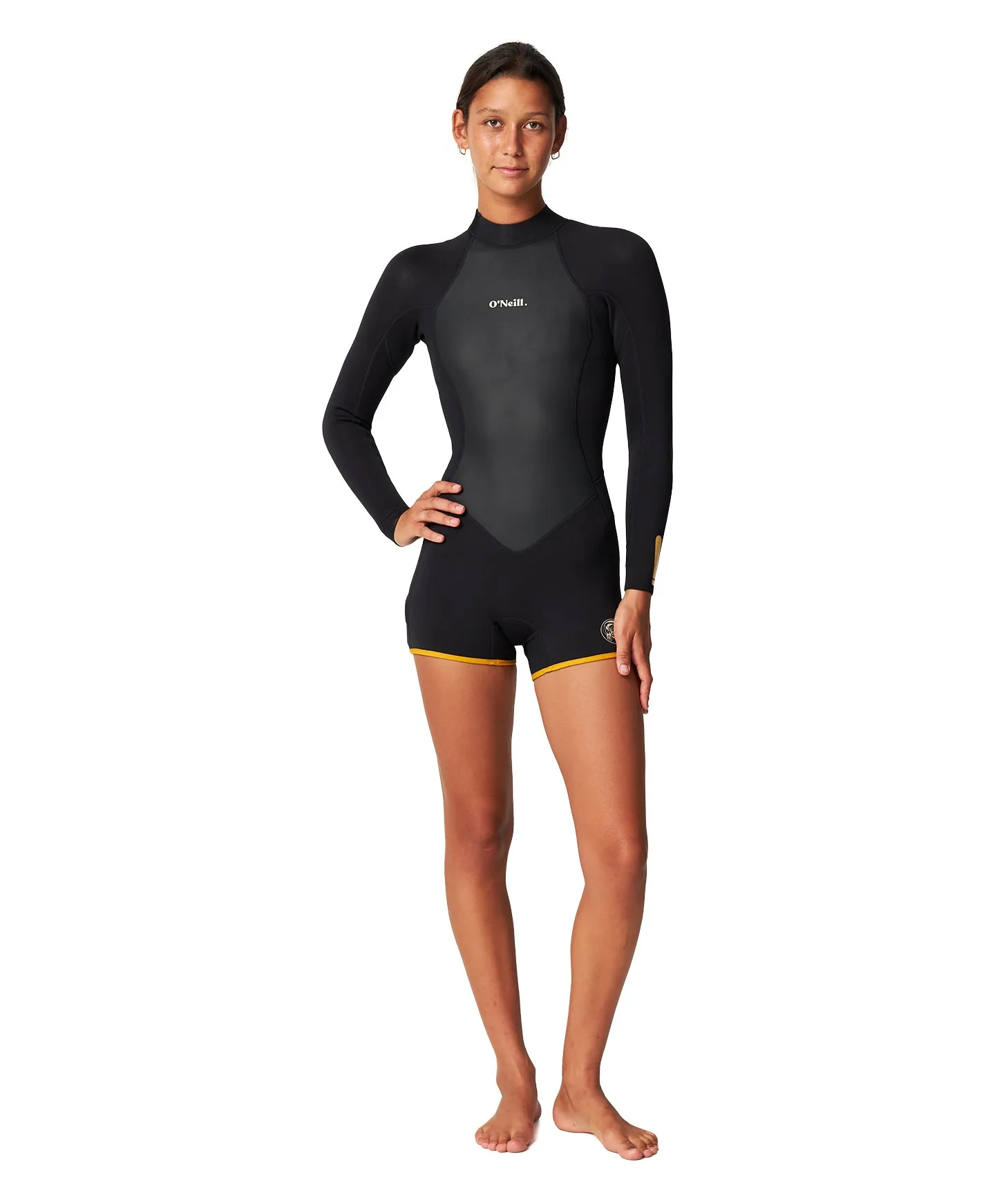 O'NEILL WOMENS O'RIGINALS BACK ZIP LONG SLEEVE BOYLEG SPRING 2MM - BLACK