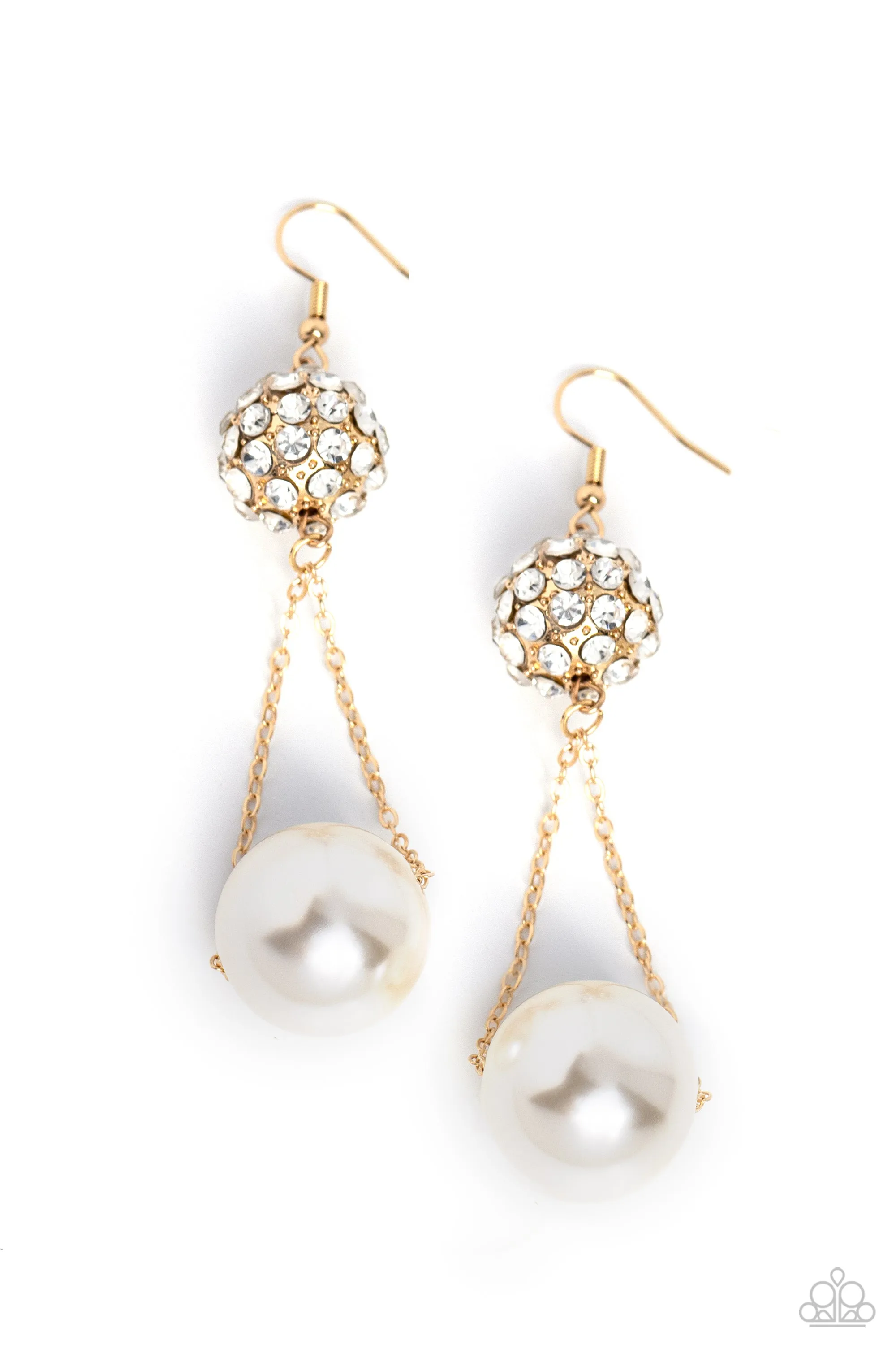 Paparazzi Ballerina Balance - Gold Earrings
