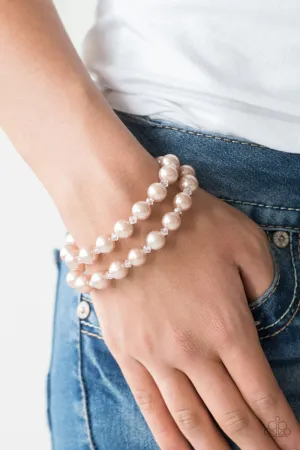 Paparazzi - BALLROOM and Board Brown -Pearl Bracelet