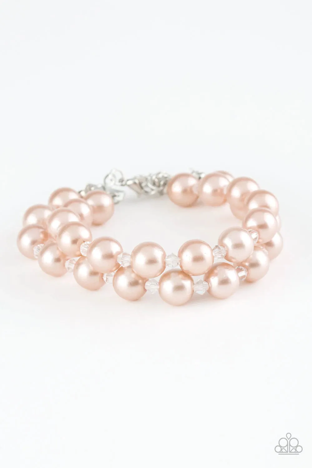 Paparazzi - BALLROOM and Board Brown -Pearl Bracelet