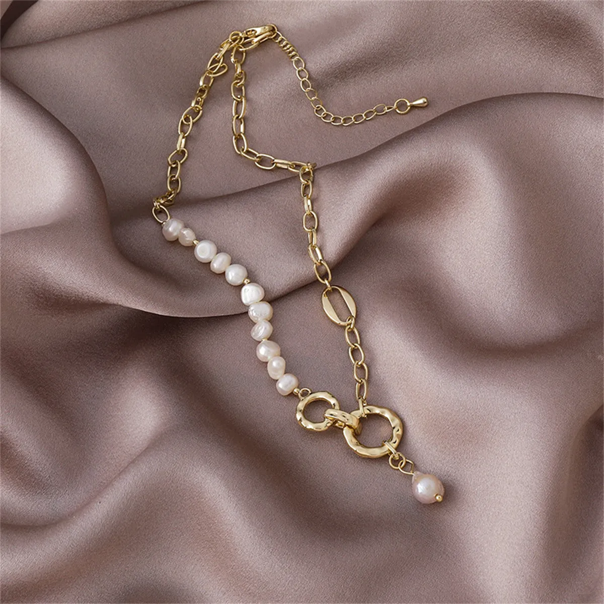 Pearl & 18K Gold-Plated Pendant Necklace