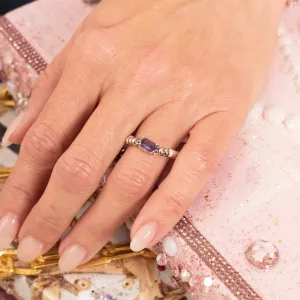 PEARL CASCADE PURPLE STONE RING