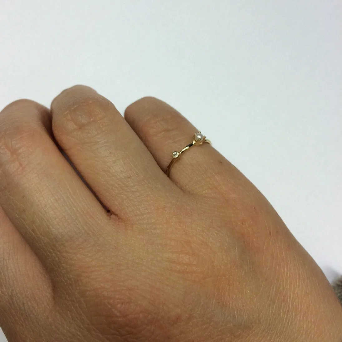 Pearl Duet Ring - Small