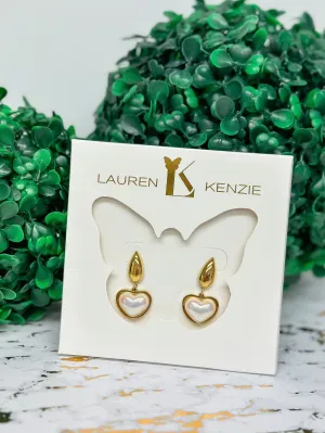 Pearl Heart Earrings by Lauren Kenzie