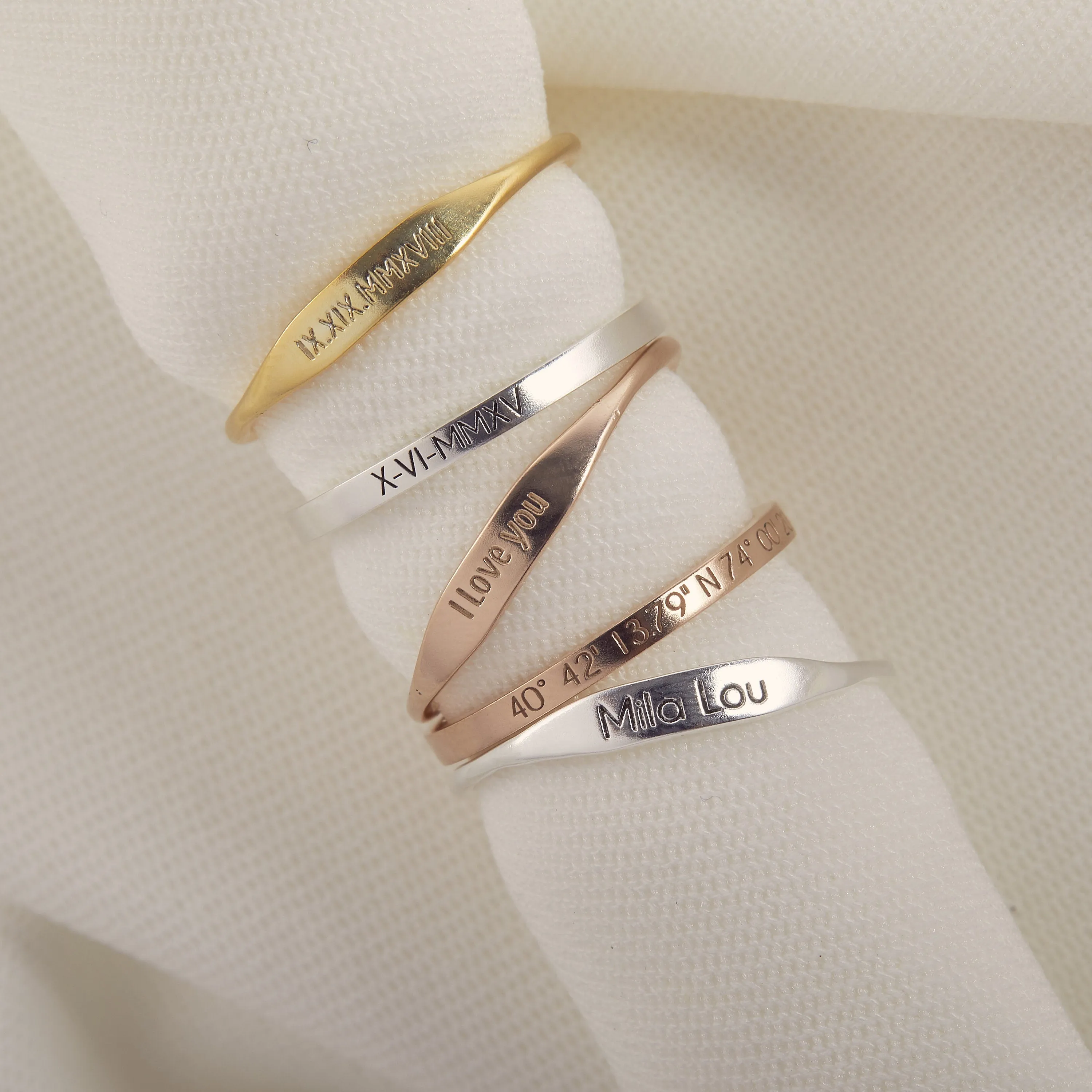Personalized Dainty Ring | Custom Name Ring | Promise Silver Ring | Thin Stackable Ring | Stacking Ring | Family Ring | Minimalist Ring