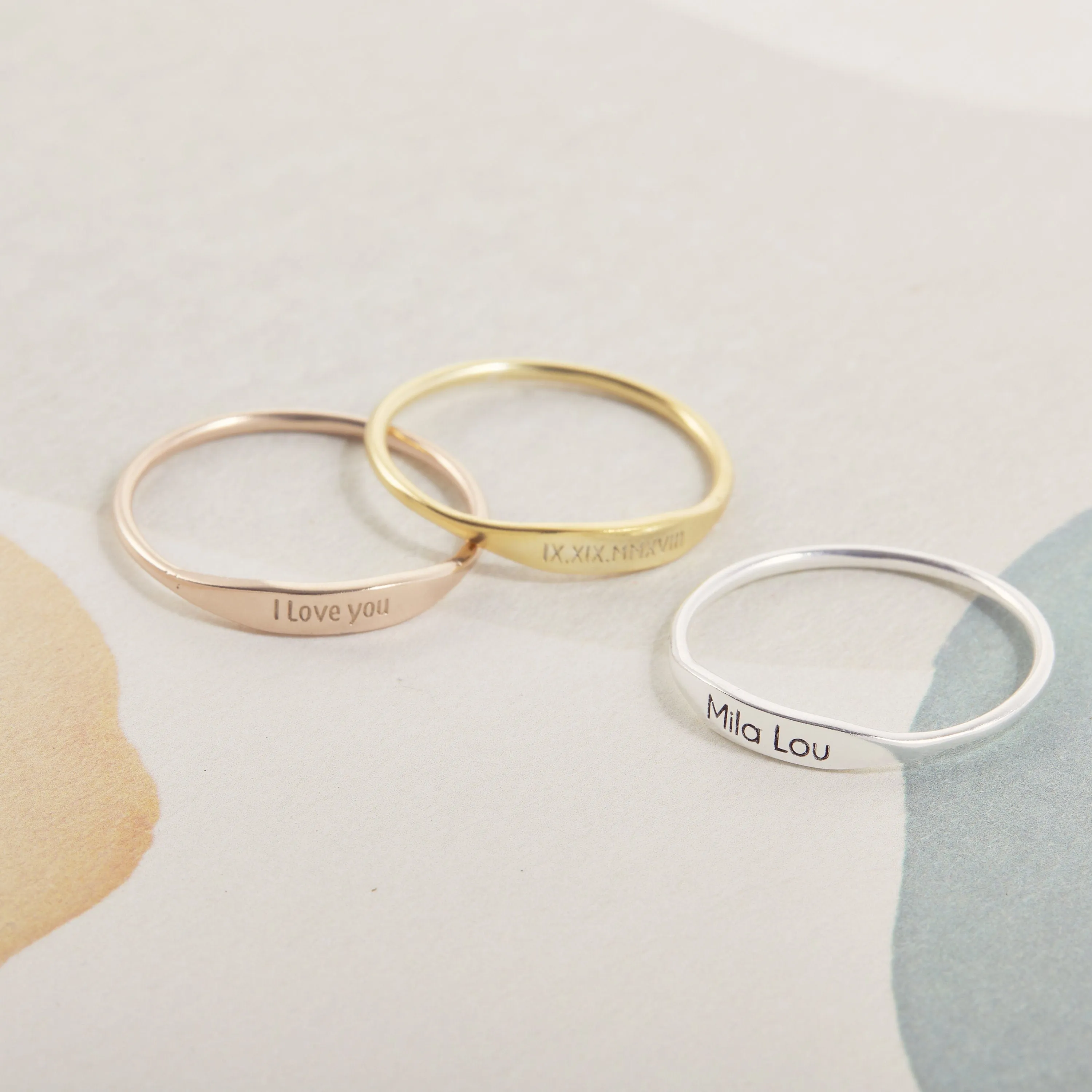 Personalized Dainty Ring | Custom Name Ring | Promise Silver Ring | Thin Stackable Ring | Stacking Ring | Family Ring | Minimalist Ring