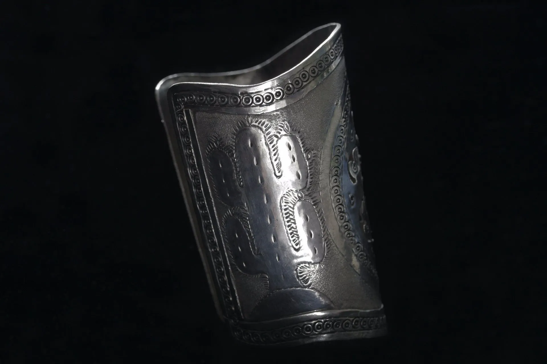 Peruvian Wide Sterling Arm Cuff